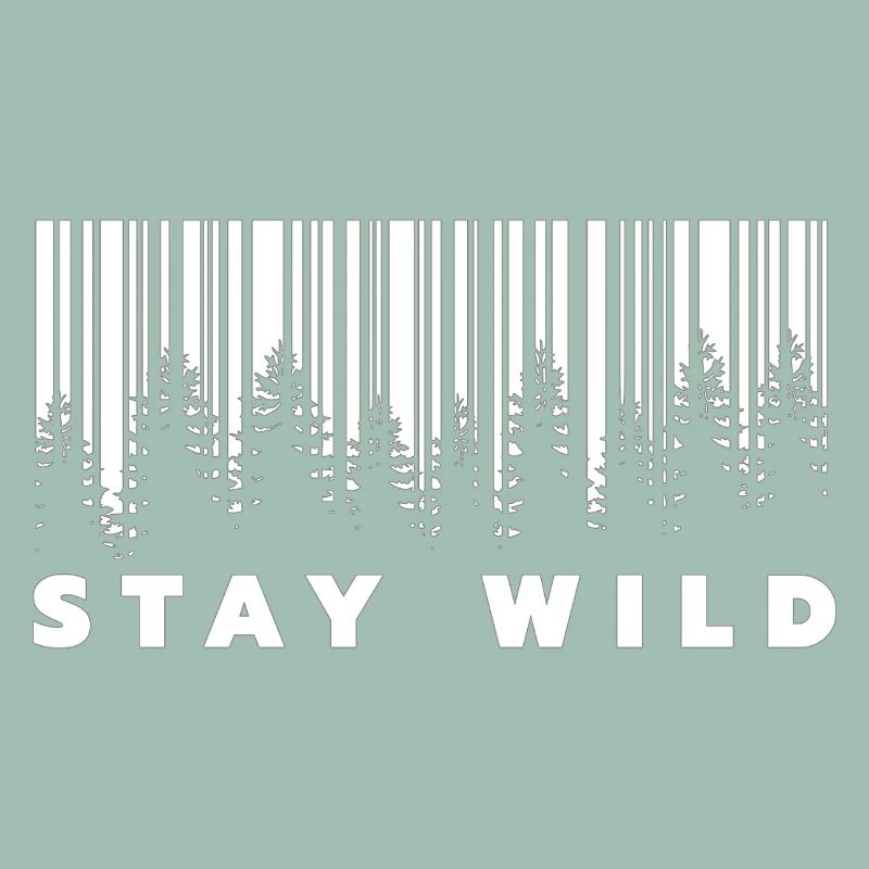 Stay Wild Forest Barcode