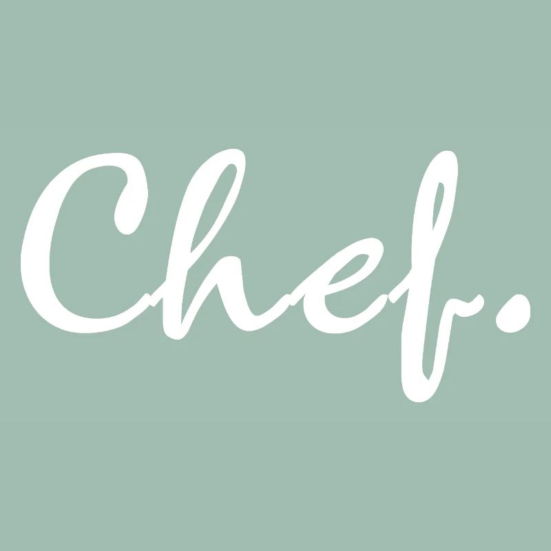 Chef Typography Word Text Culinary Gift