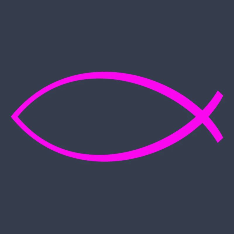 Ichtus fish solid pink