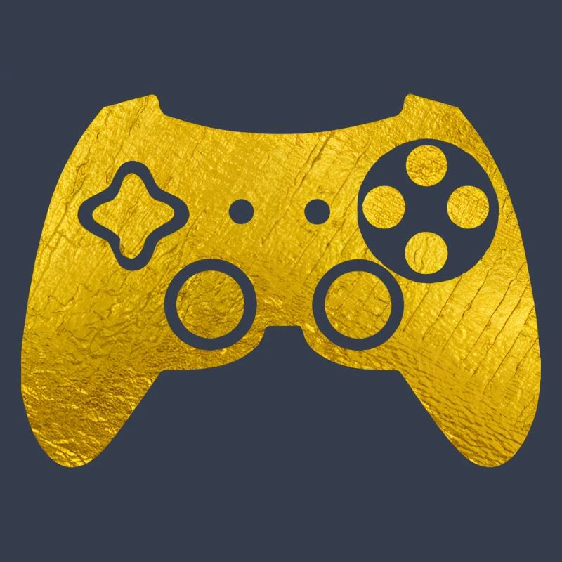 Manette de jeu dorée