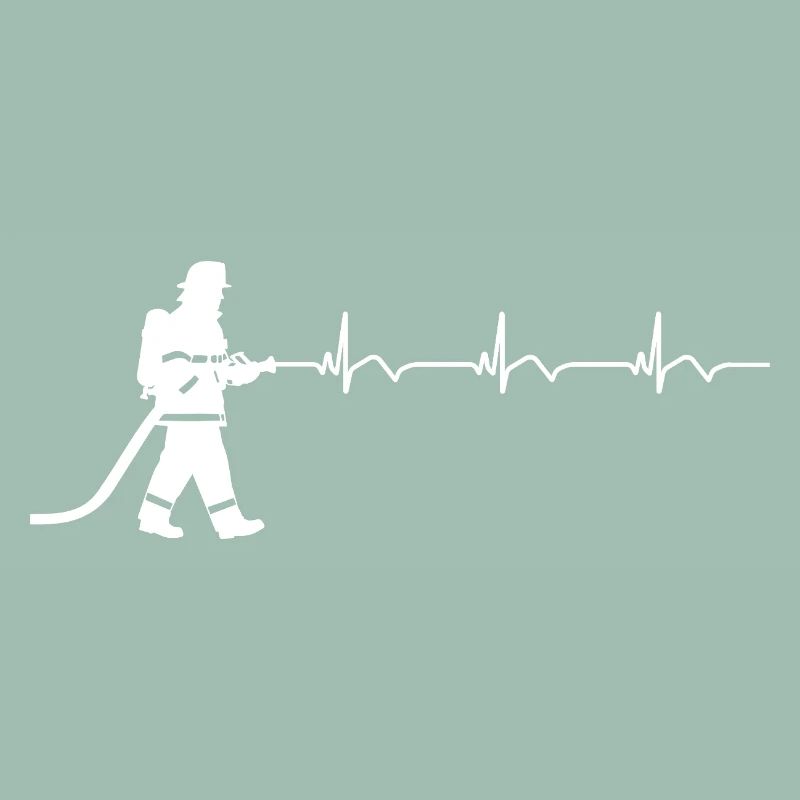 Firefighter Fire Brigade ECG Heartbeat