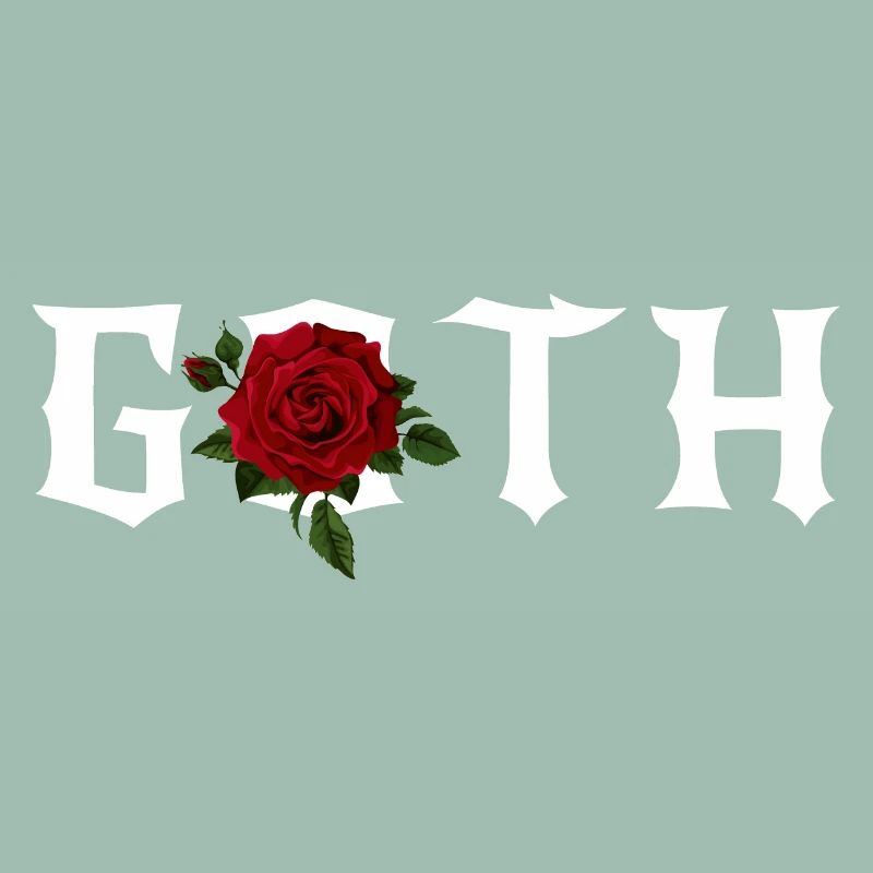 Goth, Gothic Theme with a Red Rose