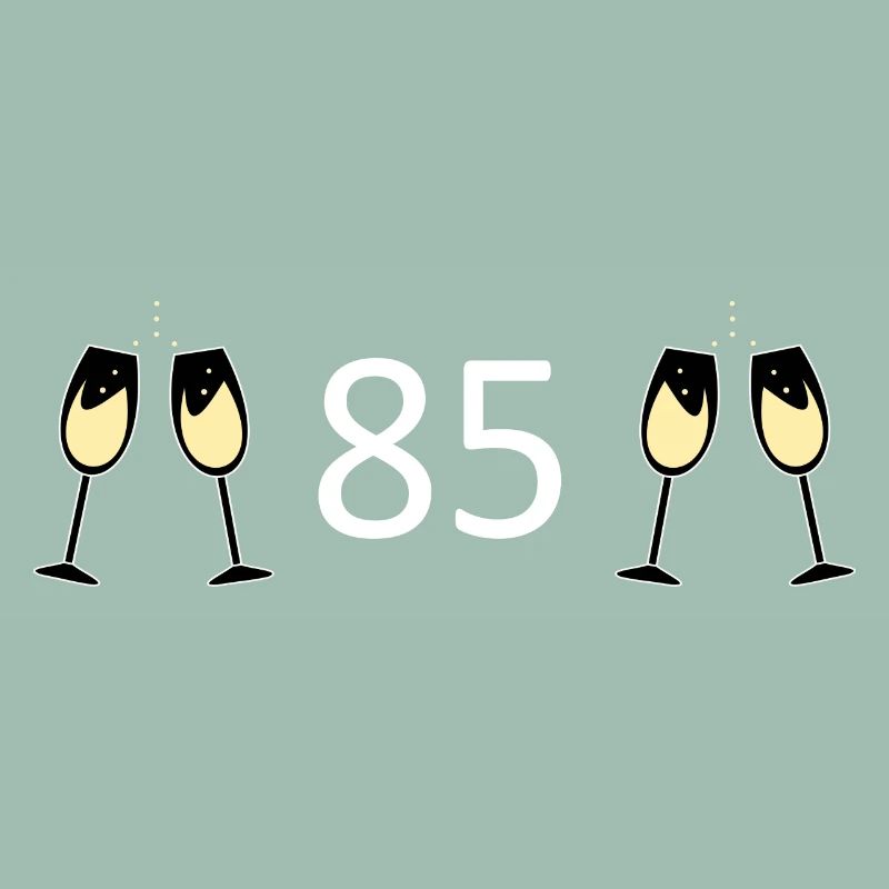 85e anniversaire 85 ans 85 Numéro 85 Blanc