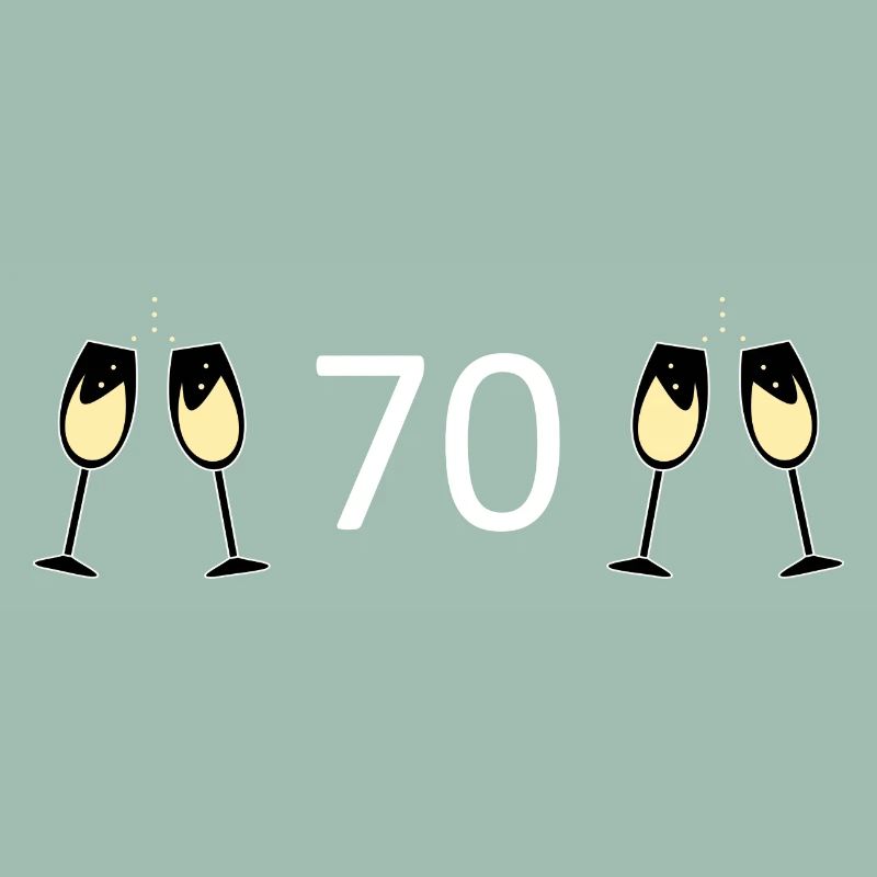 70e anniversaire 70 ans 70 Numéro 70 Blanc