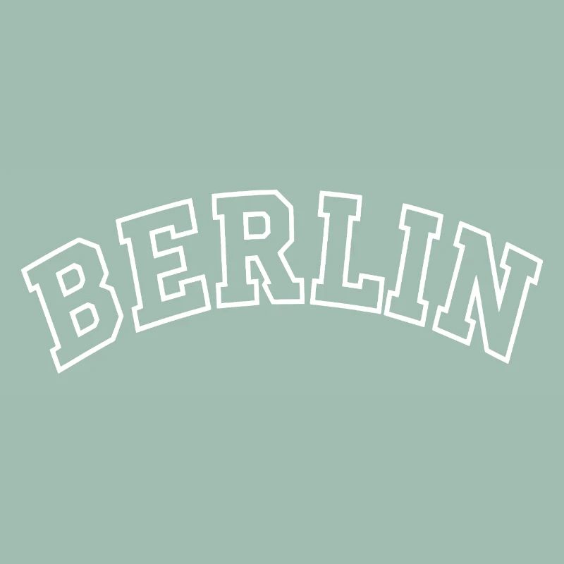 École de design de noms de villes rétro de Berlin