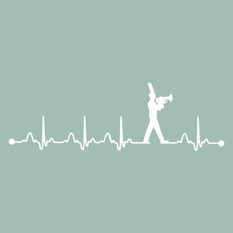 Heartbeat Baritone ECG Marching Band Mom Dad