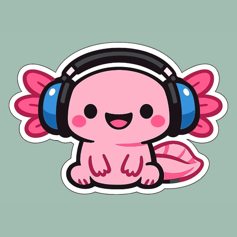 Cuddly Headphone Dragon axolotl