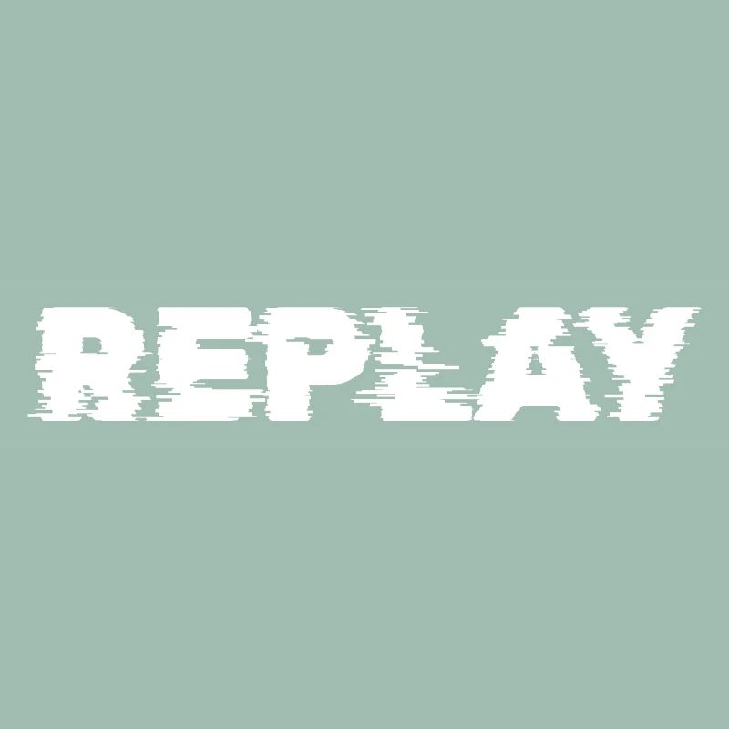 Replay Glitch Typography Tee