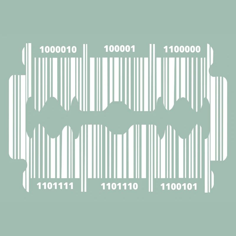 Razor blade with code