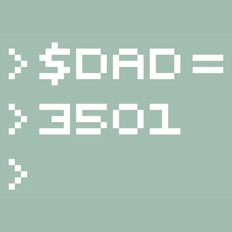 DAD 8-Bit Code Nerd Pixel Terminal Retro