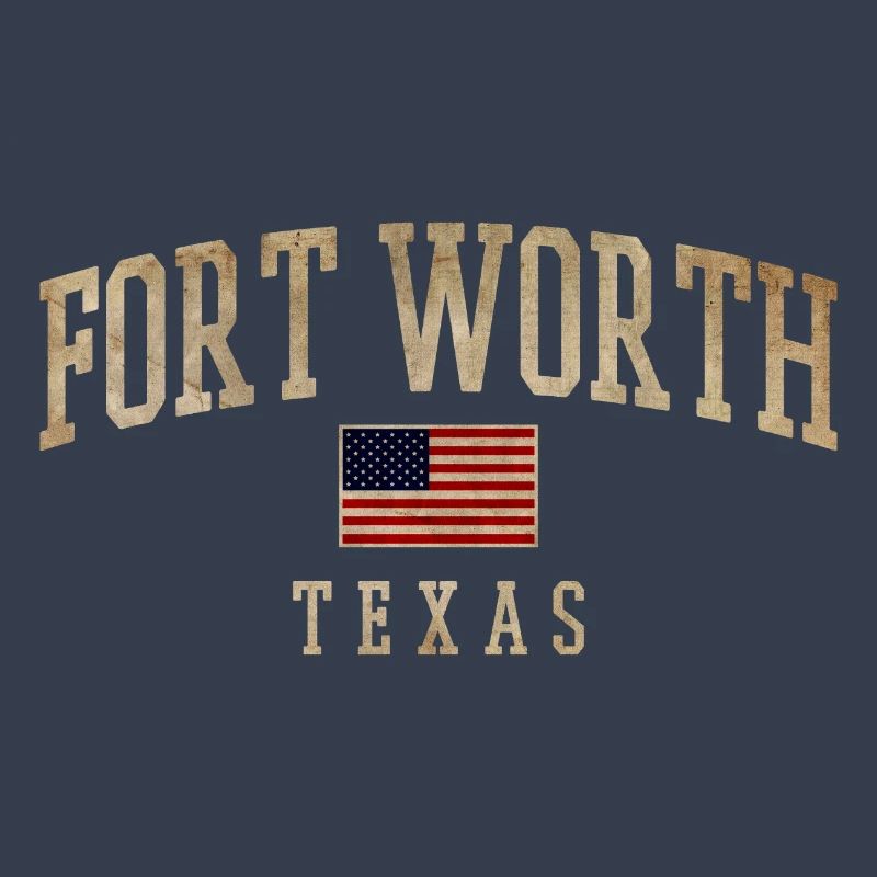 Drapeaux rustiques de Fort Worth, Texas
