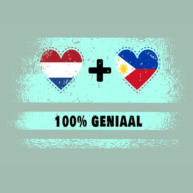 Philippines et Pays-Bas Drapeau 100% Genius