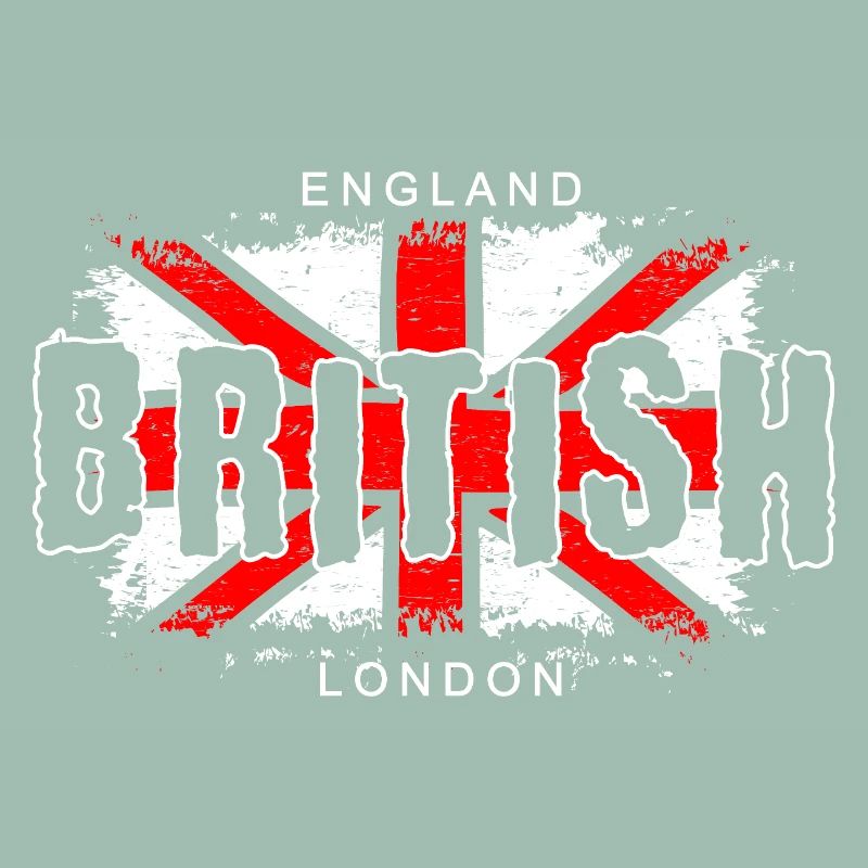 Drapeau anglais avec croix et texte