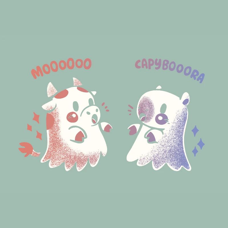 Effrayant Capy et vache