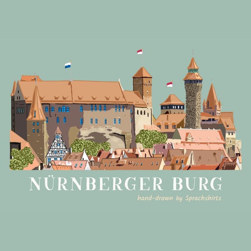 Dessin à la main du château de Nuremberg