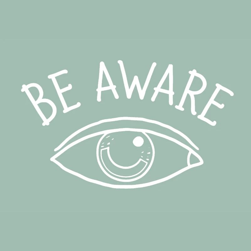 Be Aware White Eye Design