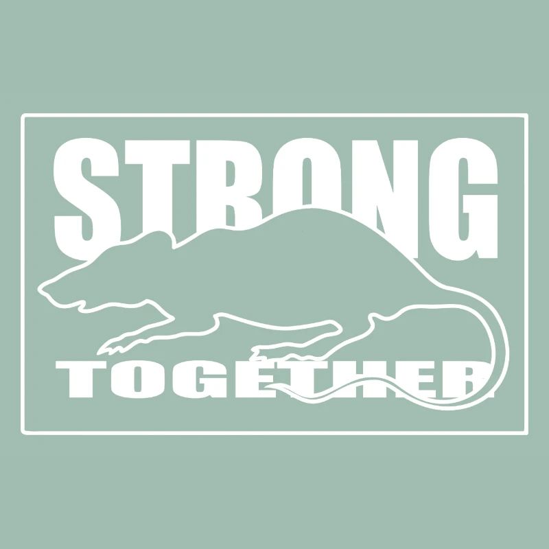 Unity Rodent Silhouette Graphic Tee white