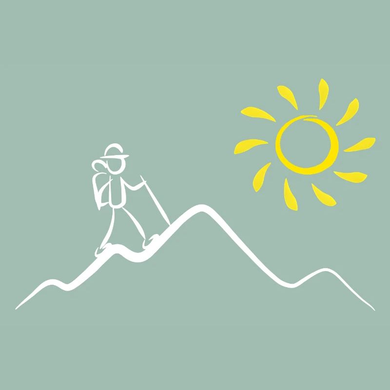 Bergwanderer in der Sonne