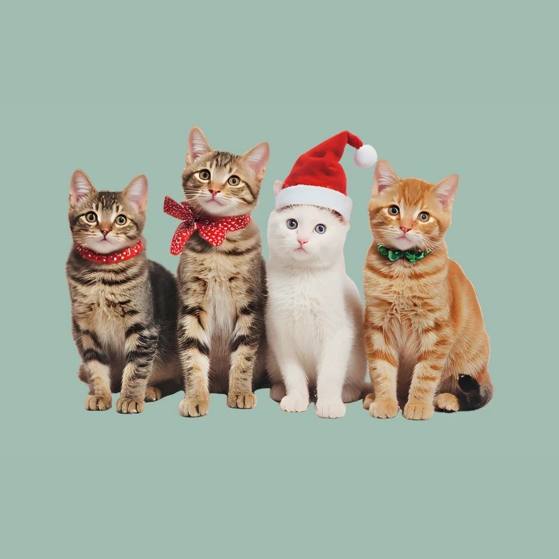 Chat à Noël
