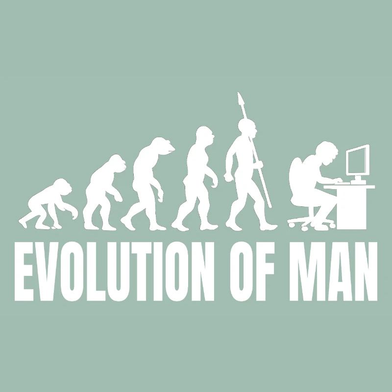 Programmer Computer Freak Evolution Retro