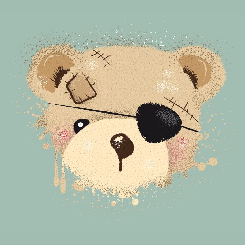 Nounours avec cache-œil