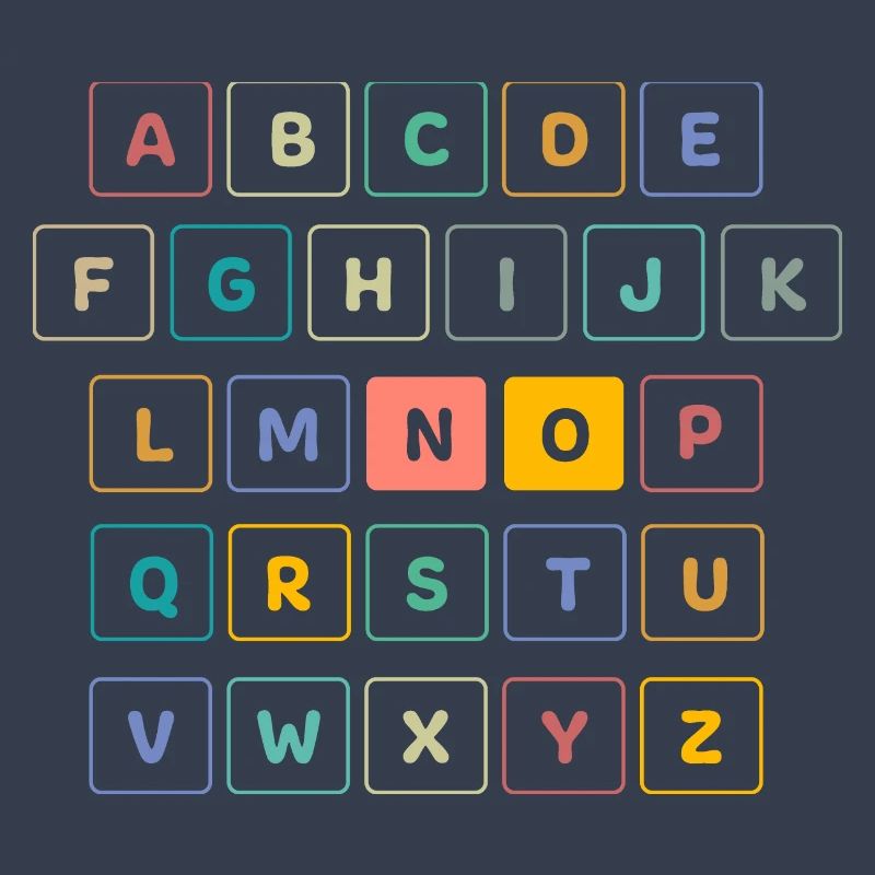 ABC Button NO - Kindergarten Vorschule Schule