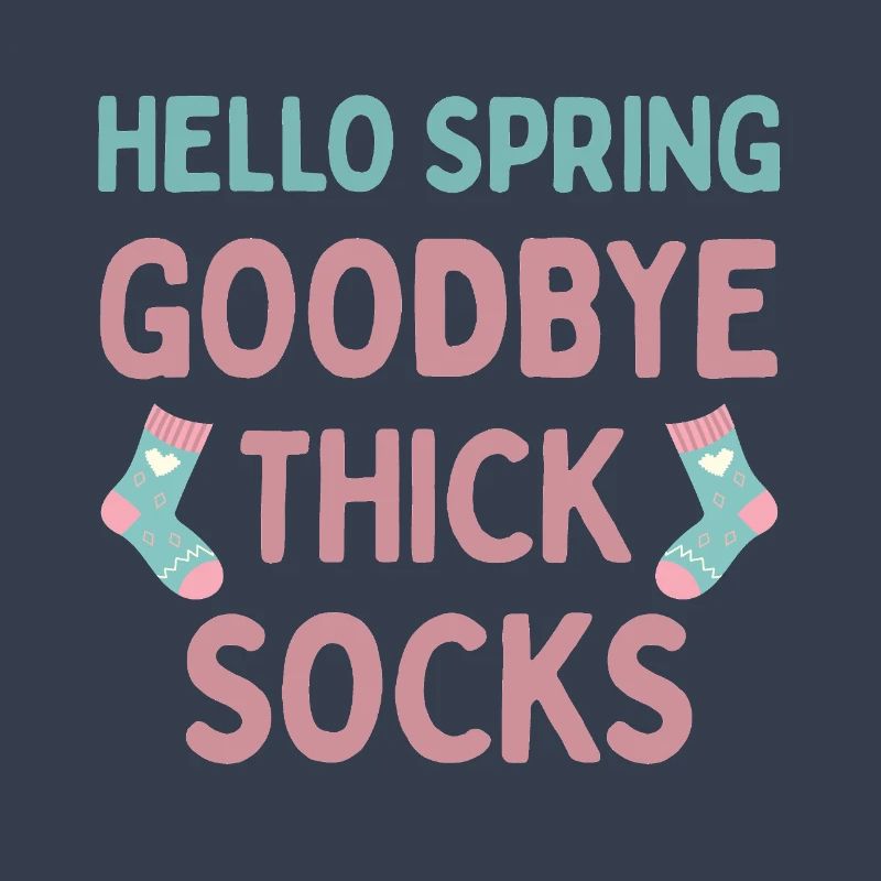 Hello Spring Goodbye Thick Socks
