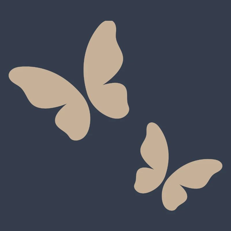 Beige Schmetterling Muster