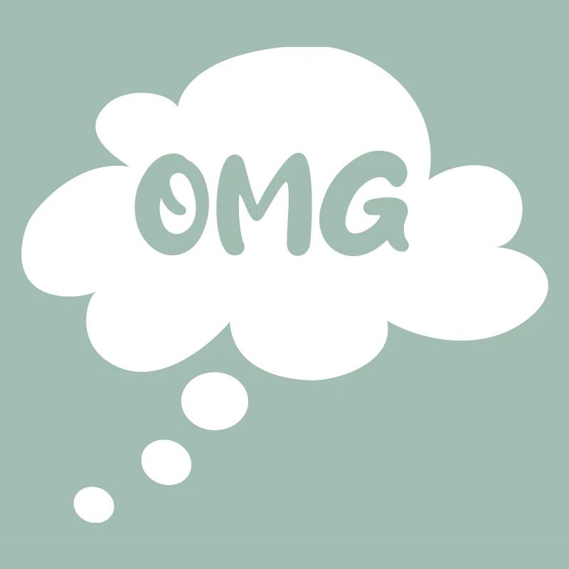 Dire OMG Cloud Pensée Bulle Parole Bulle Simple