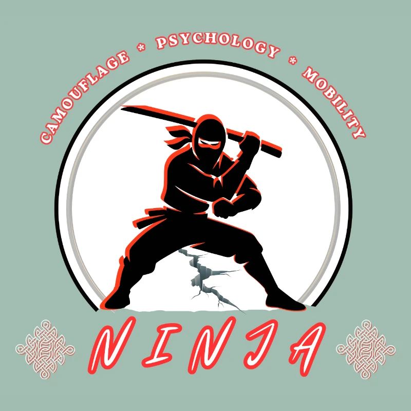 Ninja Warrior Emblem – Martial Arts Design