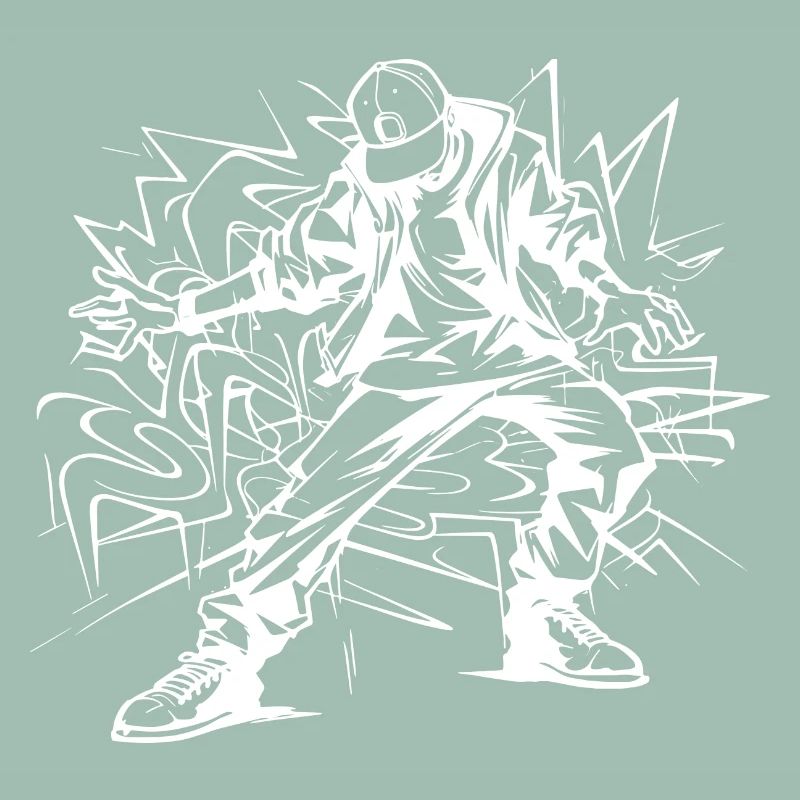 Dessin de breakdancer