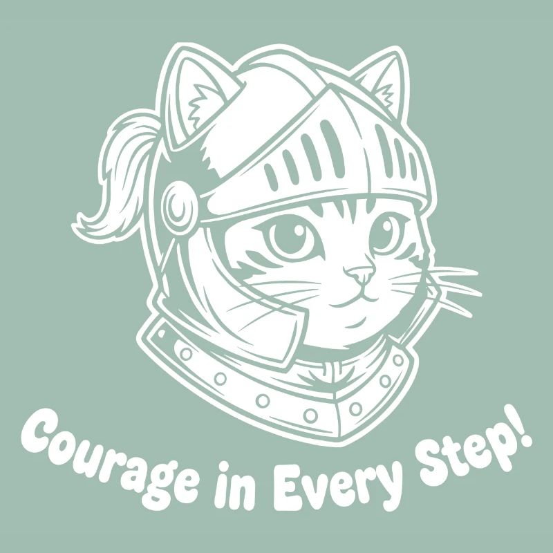 Cat Knight Courage in Every Step