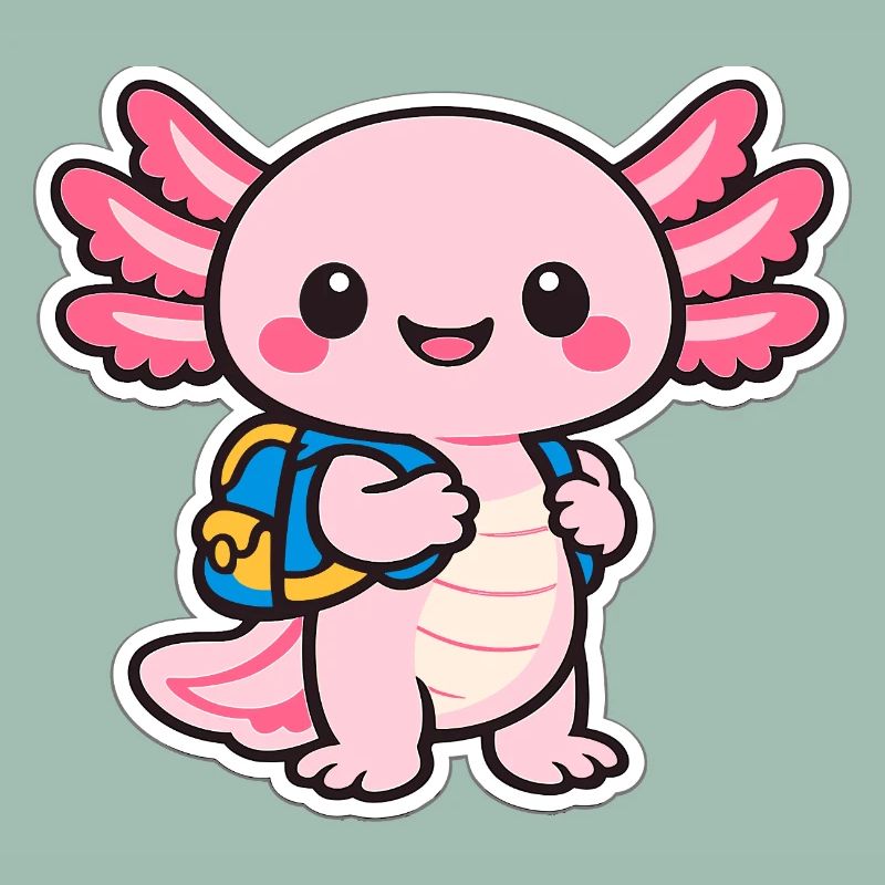 Cuddly axolotl