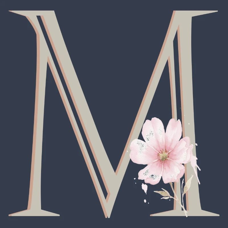 Florales Monogramm M