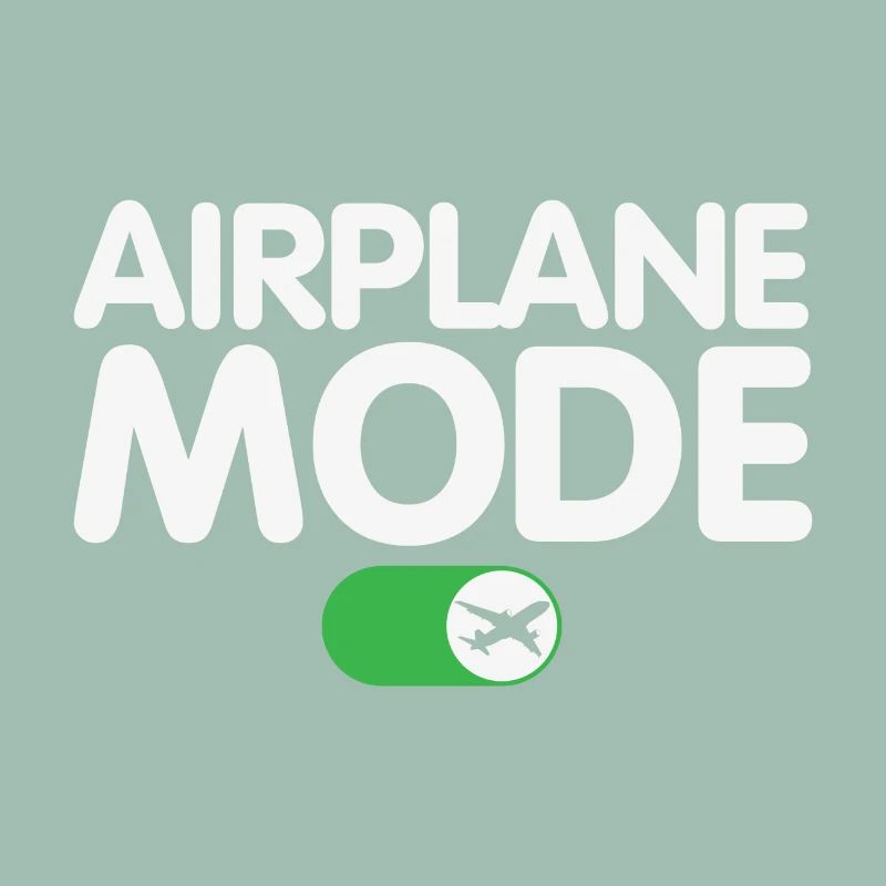 Flugzeugmodus auf lustigem Pilotendesign