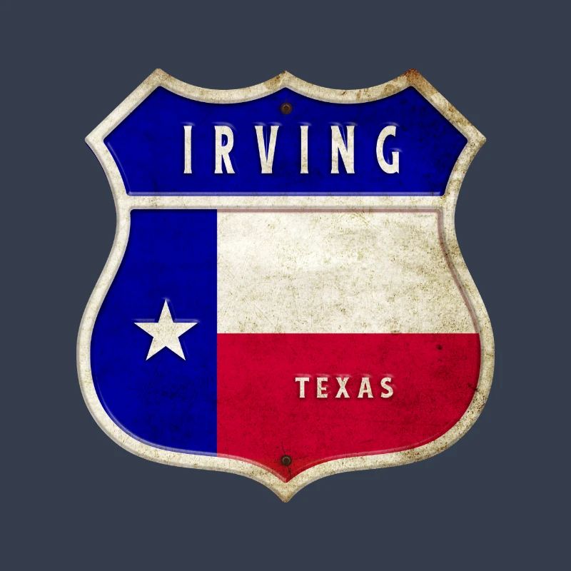 Design du drapeau Irving Texas Crest