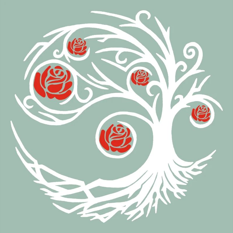 Strange white rose