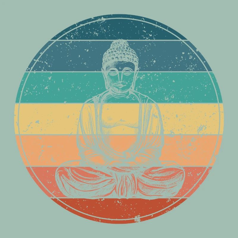 Buddha in der Regenbogen-Meditation