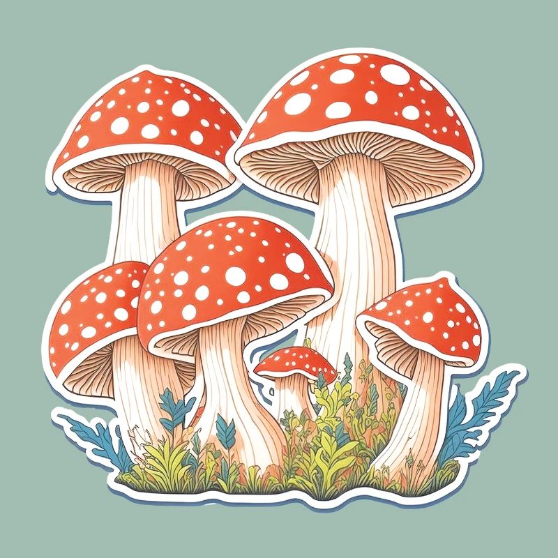 Toadstools, mushrooms