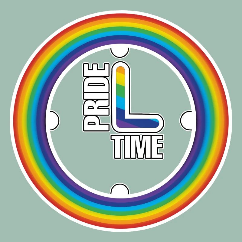 Rainbow Pride Ring Clock