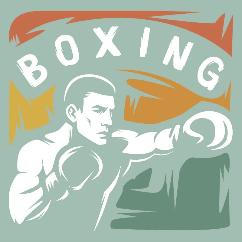 Combattant de boxe vintage – Conception de boîte rétro