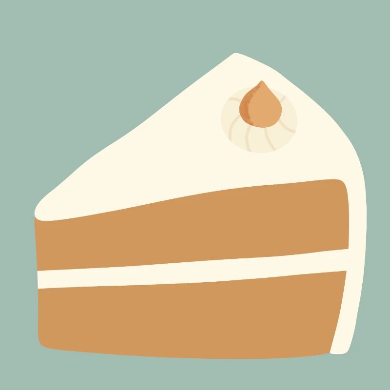 Nut Cake Slice Design