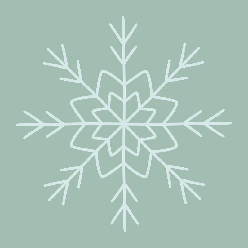 Conception artistique complexe de ligne de flocon de neige