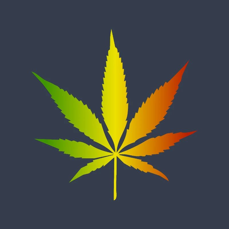 Rasta Gradient Cannabis Leaf