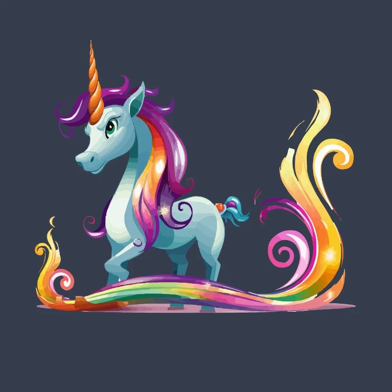Regenbogen-Einhorn Farbströme