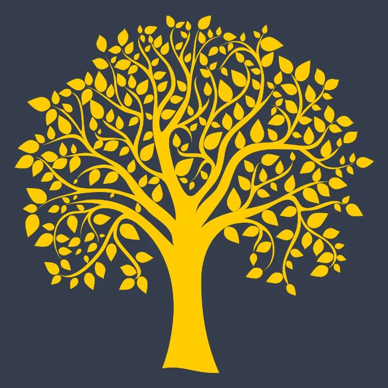 Silhouette de base jaune à imprimé Jumbo Tree