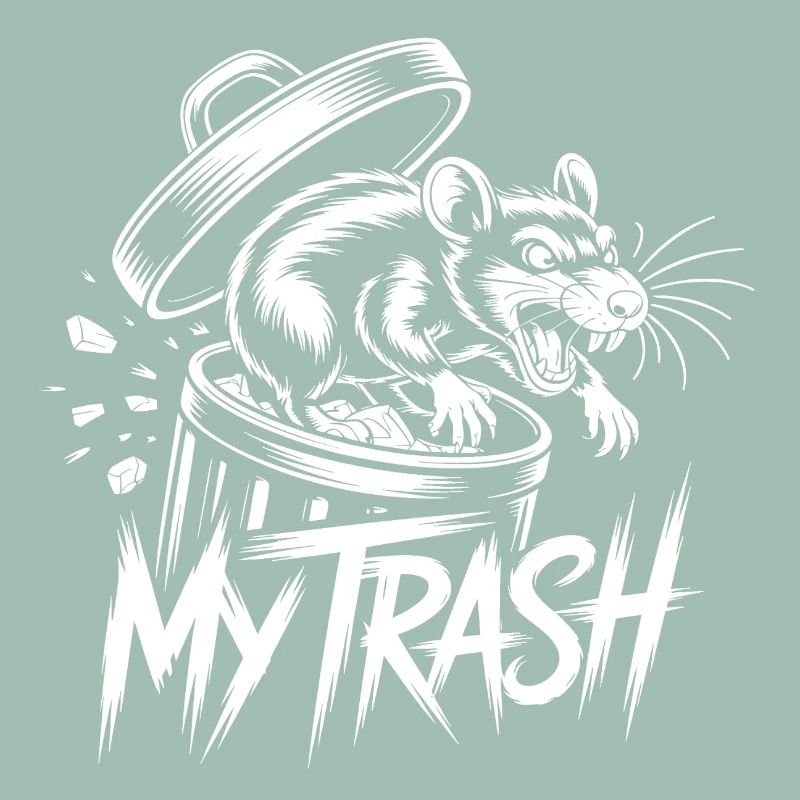 Aggressive rat in the trash can – My Trash Fun