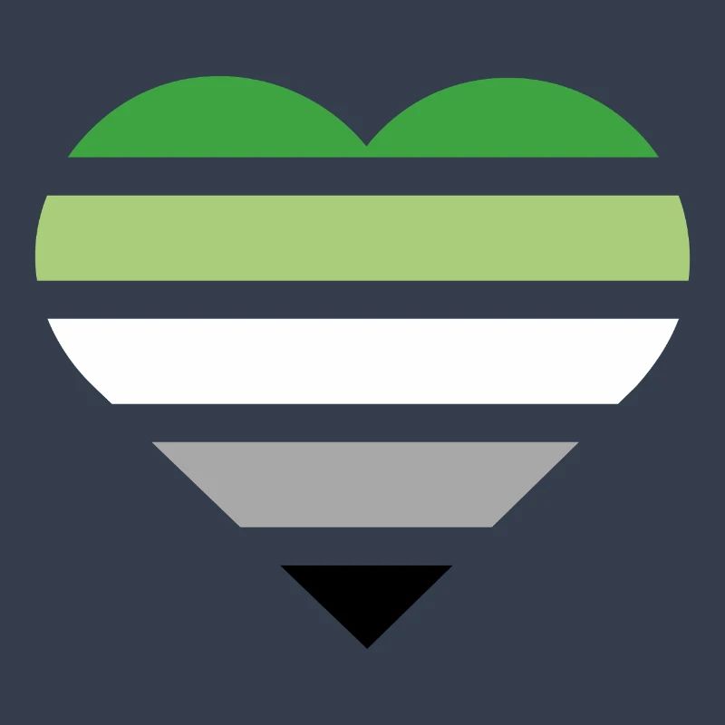 Pride Flag Heart · Aromantic