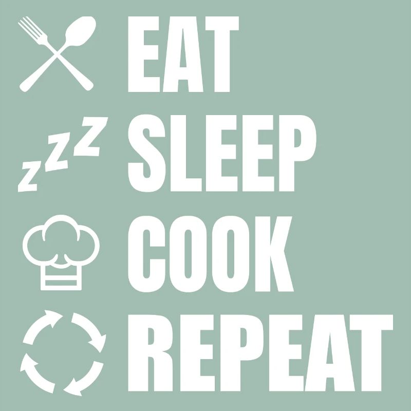 Manger, dormir, cuisiner, répéter