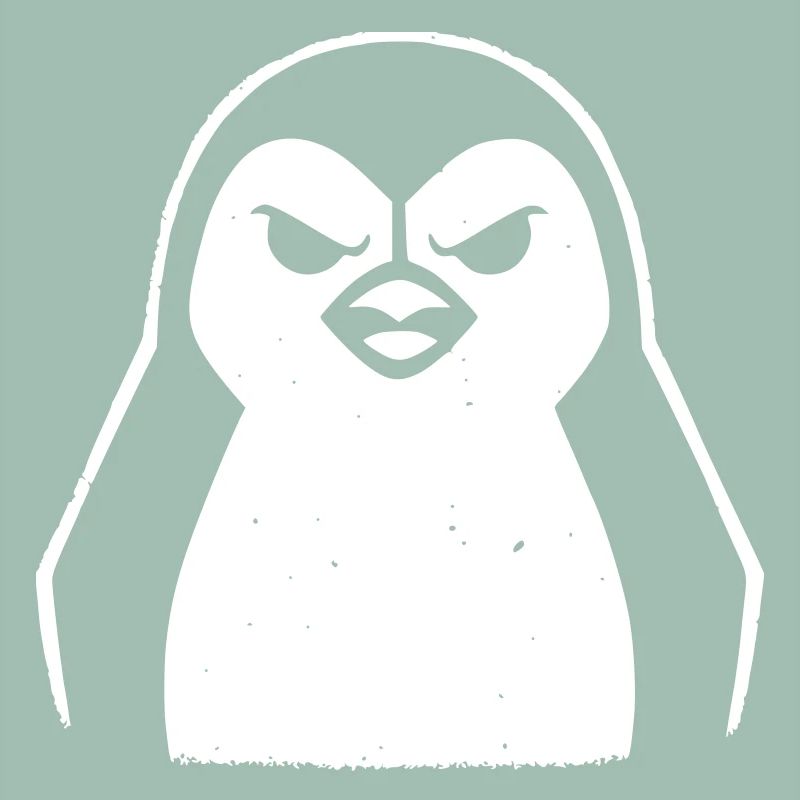 pinguin stencil grunge minimalistisch-vector Linux